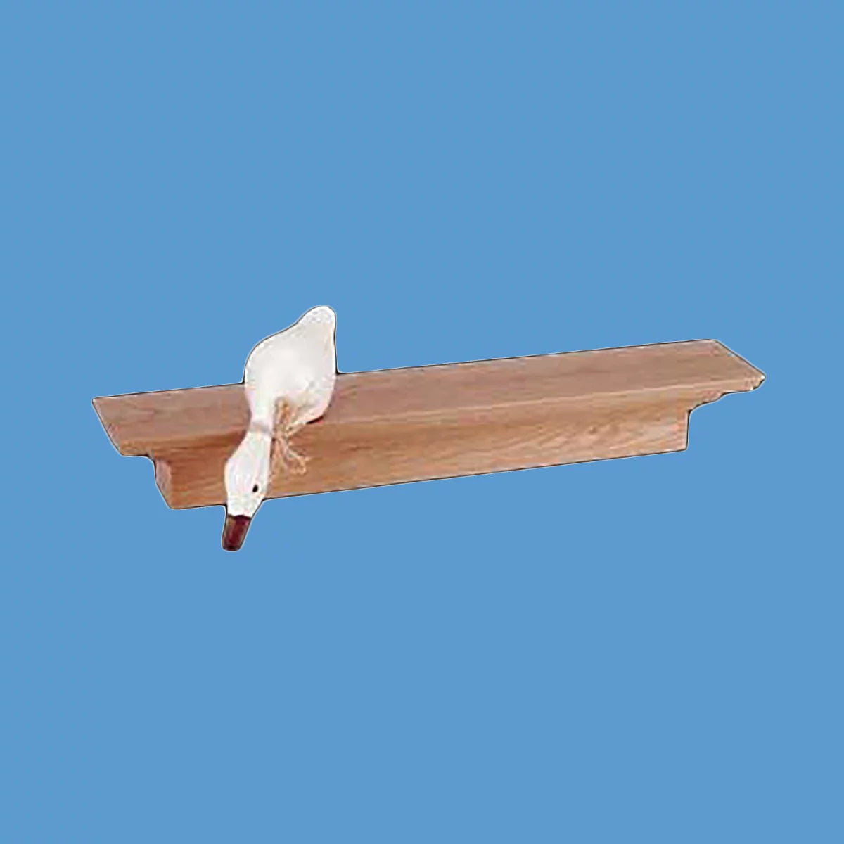Natural Oak Wall Mounted Bathroom Shelf 30 in. Q403