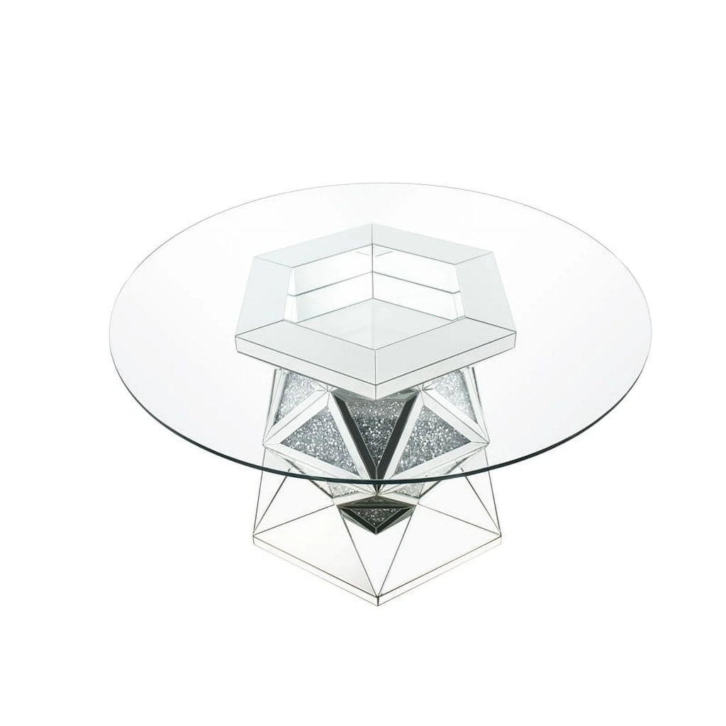 5-Piece Dining Table & 4 Stainless Steel Side Chairs B881708