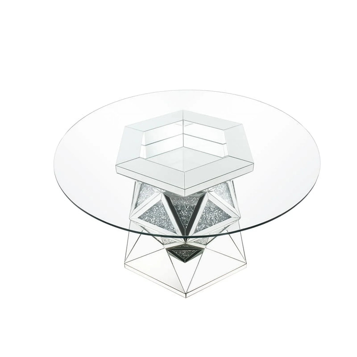 5-Piece Dining Table & 4 Stainless Steel Side Chairs B881708