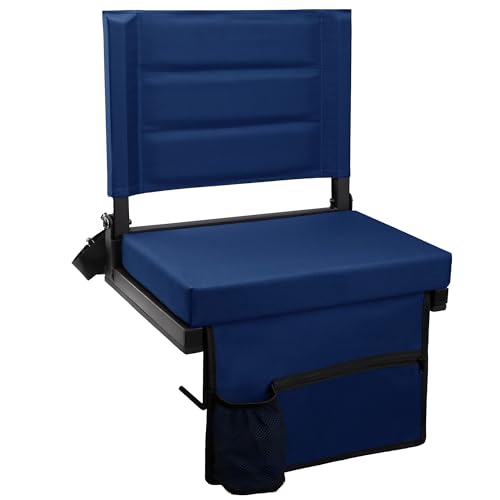 Portable Bleacher Seats with Back Support and Padded Cushion U21238