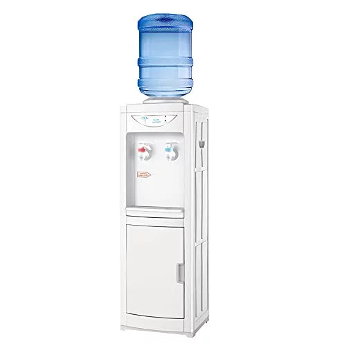 Top Loading Hot & Cold Water Cooler Dispenser with Storage Cabinet, White W6032