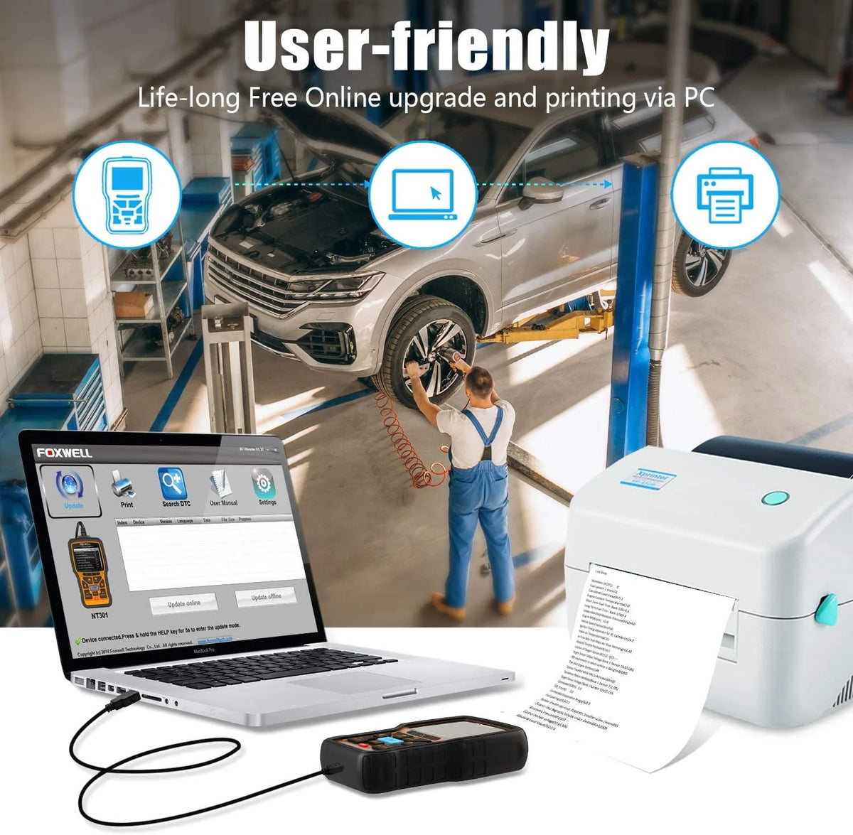 OBD2 Scanner Engine Code Reader Automotive Diagnostic Tool D86427
