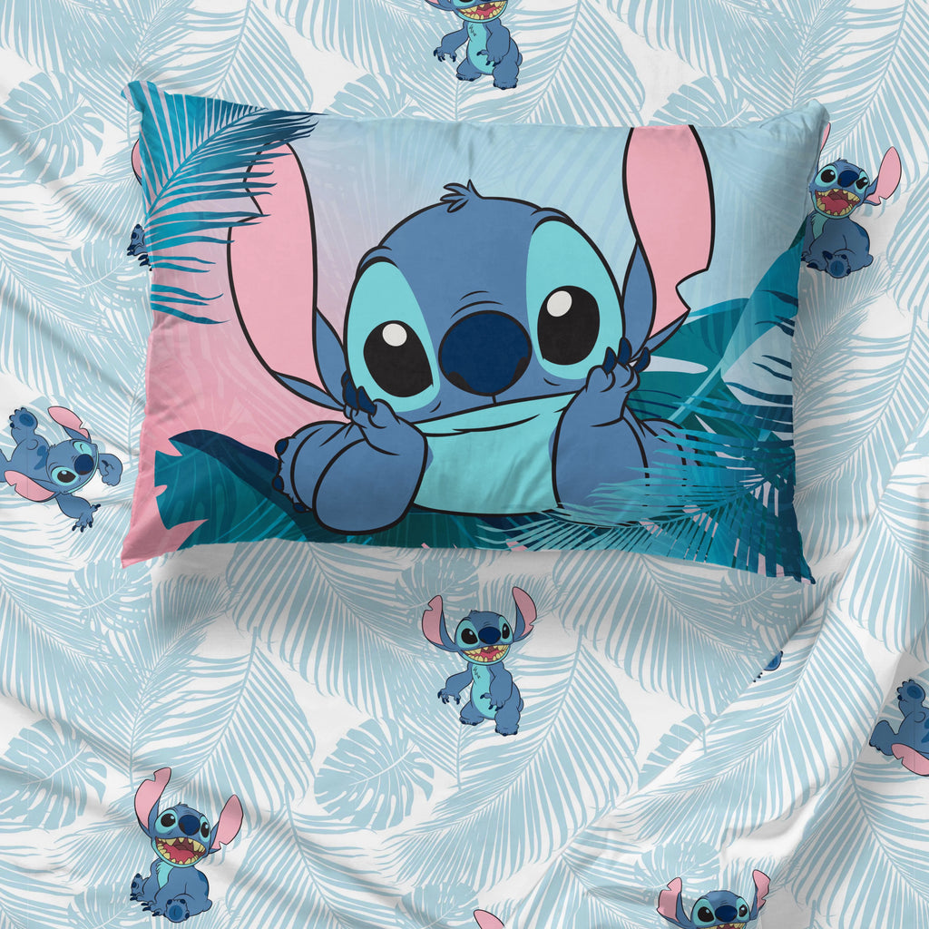 Blue Pink Tropical Flowers 5 Piece Twin Bed Set Microfiber H4851