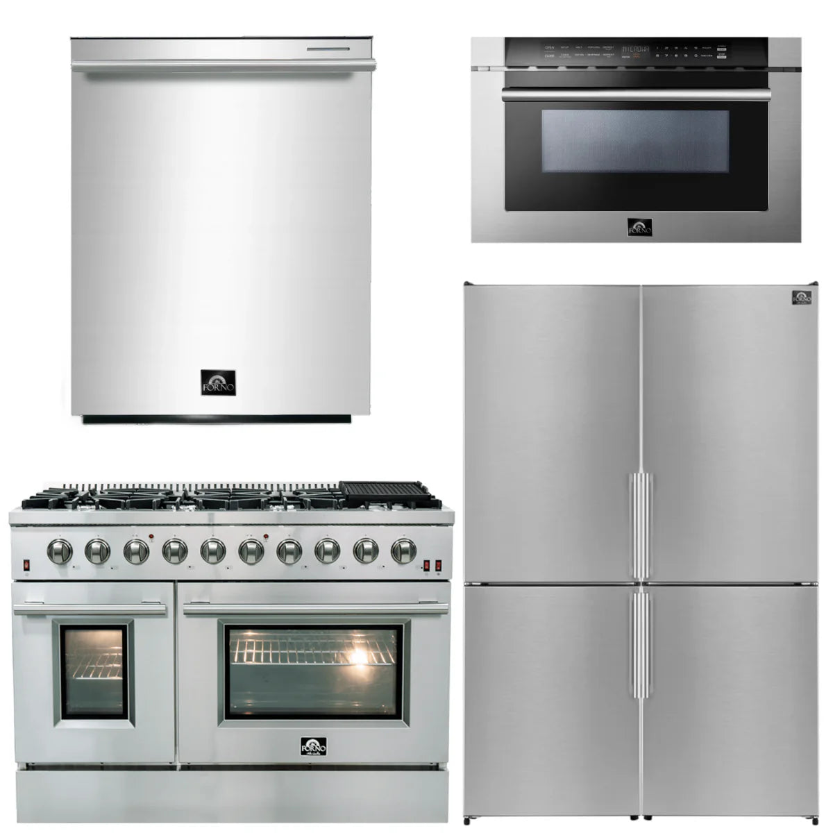 48 Dual Fuel Range, Dishwasher, Refrigerator, Microwave Drawer G113736
