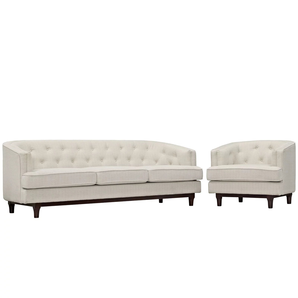 Beige Set of 2 Living Room Set M442