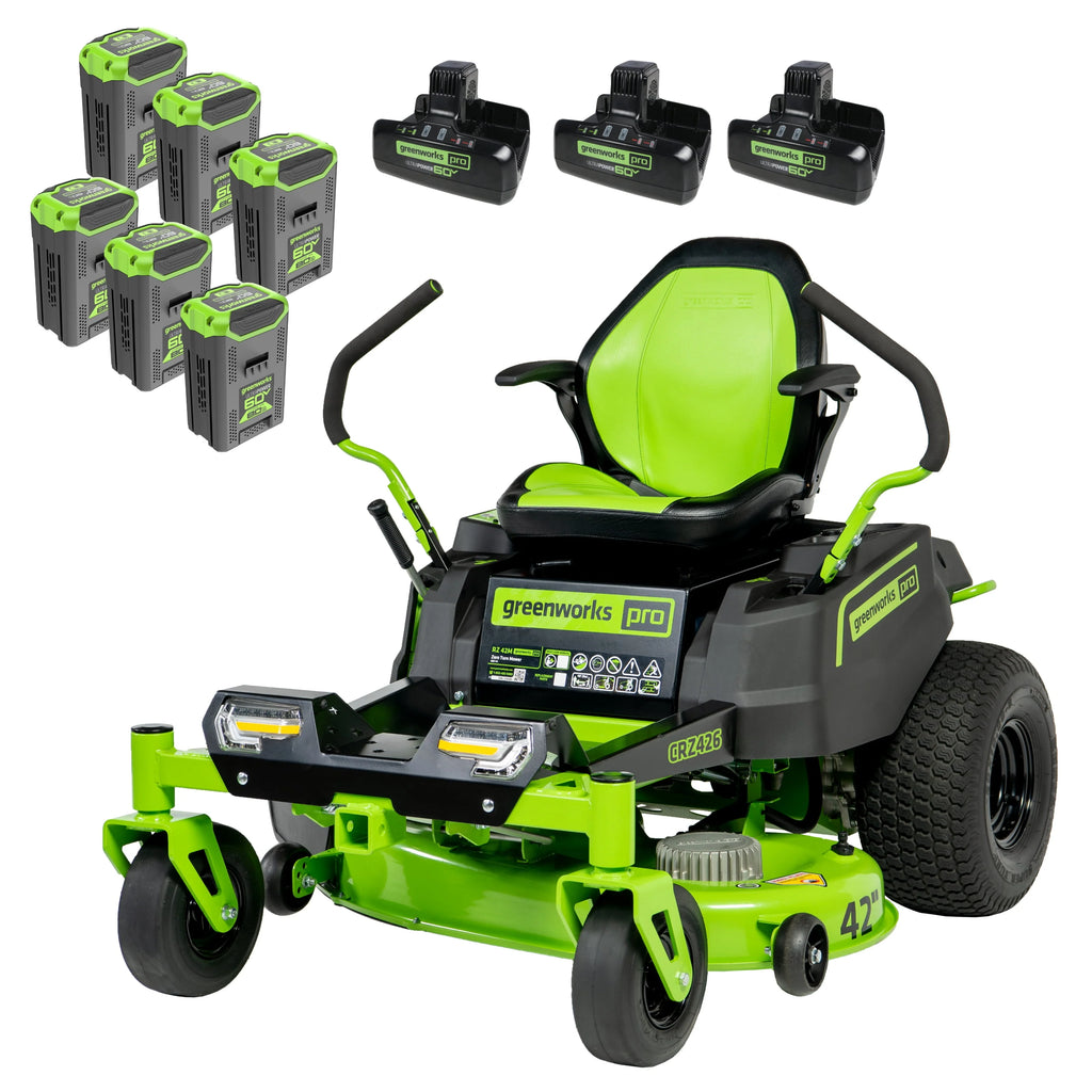 60V 42” Cordless Battery Zero Turn Riding Lawn Mower with 8Ah Batteries N451185