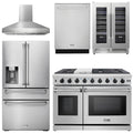 48 Gas Range, Range Hood, Refrigerator with Water and Ice Dispenser, Dishwasher, Wine Cooler X79619