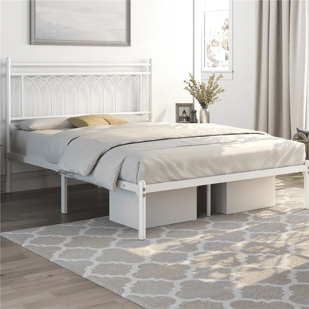 Queen Size Black Metal Platform Bed V717