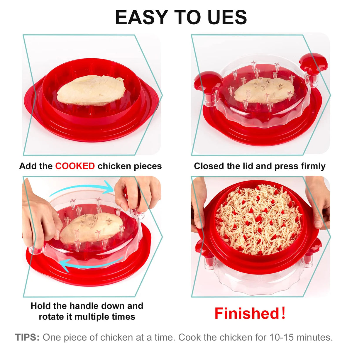 Chicken Shredder with Transparent Cover Q3129