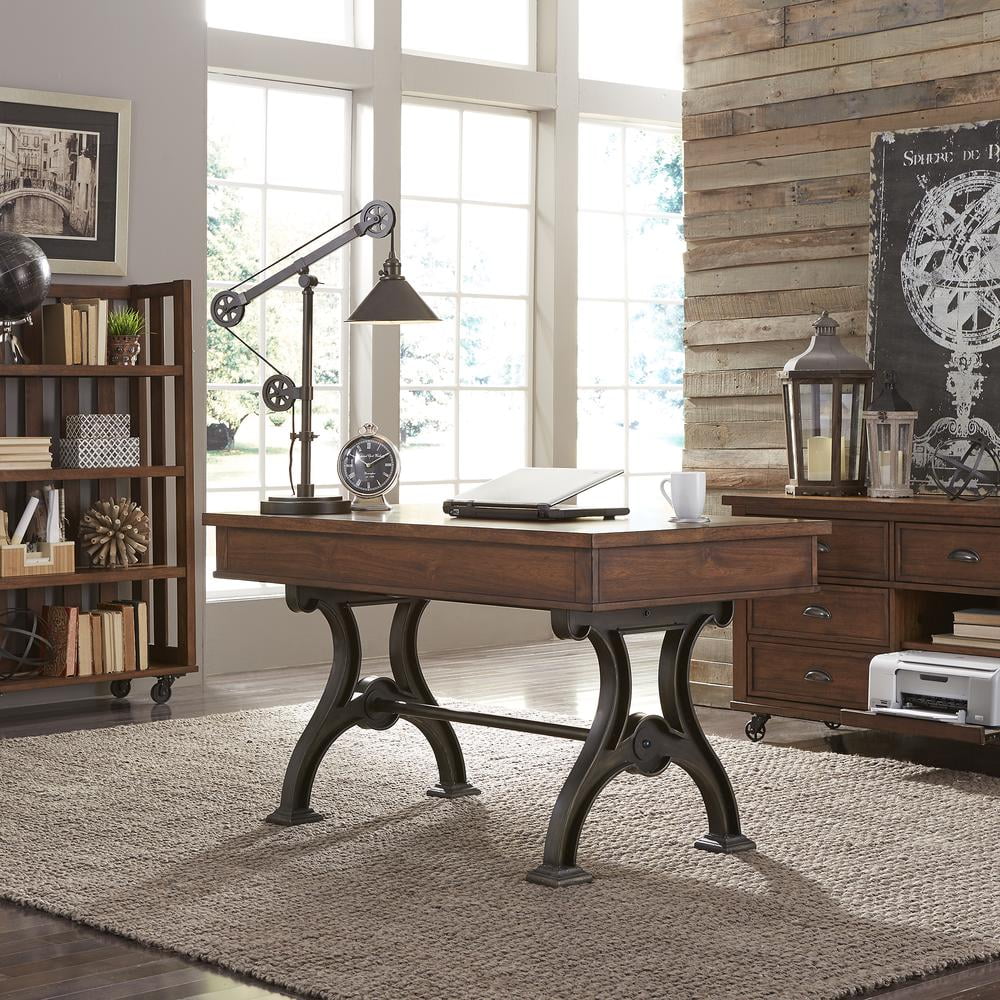 Medium Brown Wood Writing Desk M6785