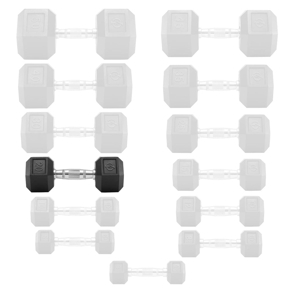 45 lb Pair Rubber Coated Hex Dumbbell X66161