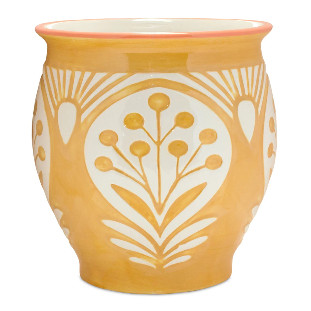 Set of 2 Floral Ceramic Pots V4499