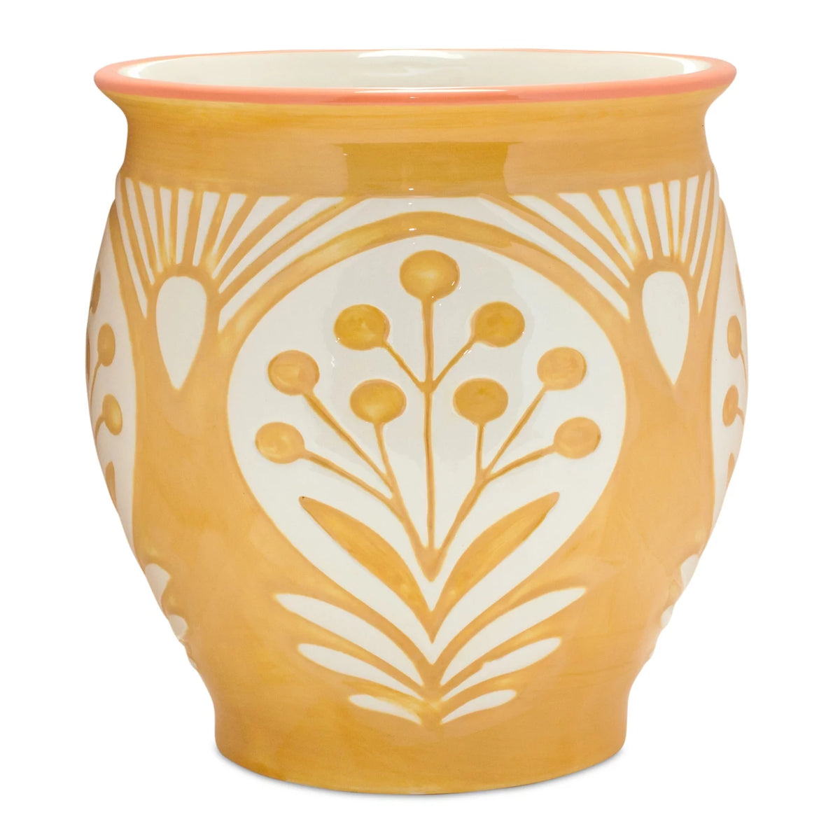 Set of 2 Floral Ceramic Pots V4499