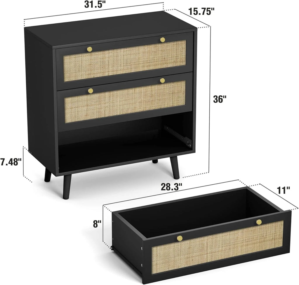 White 3 Drawer Wood Dresser H80465