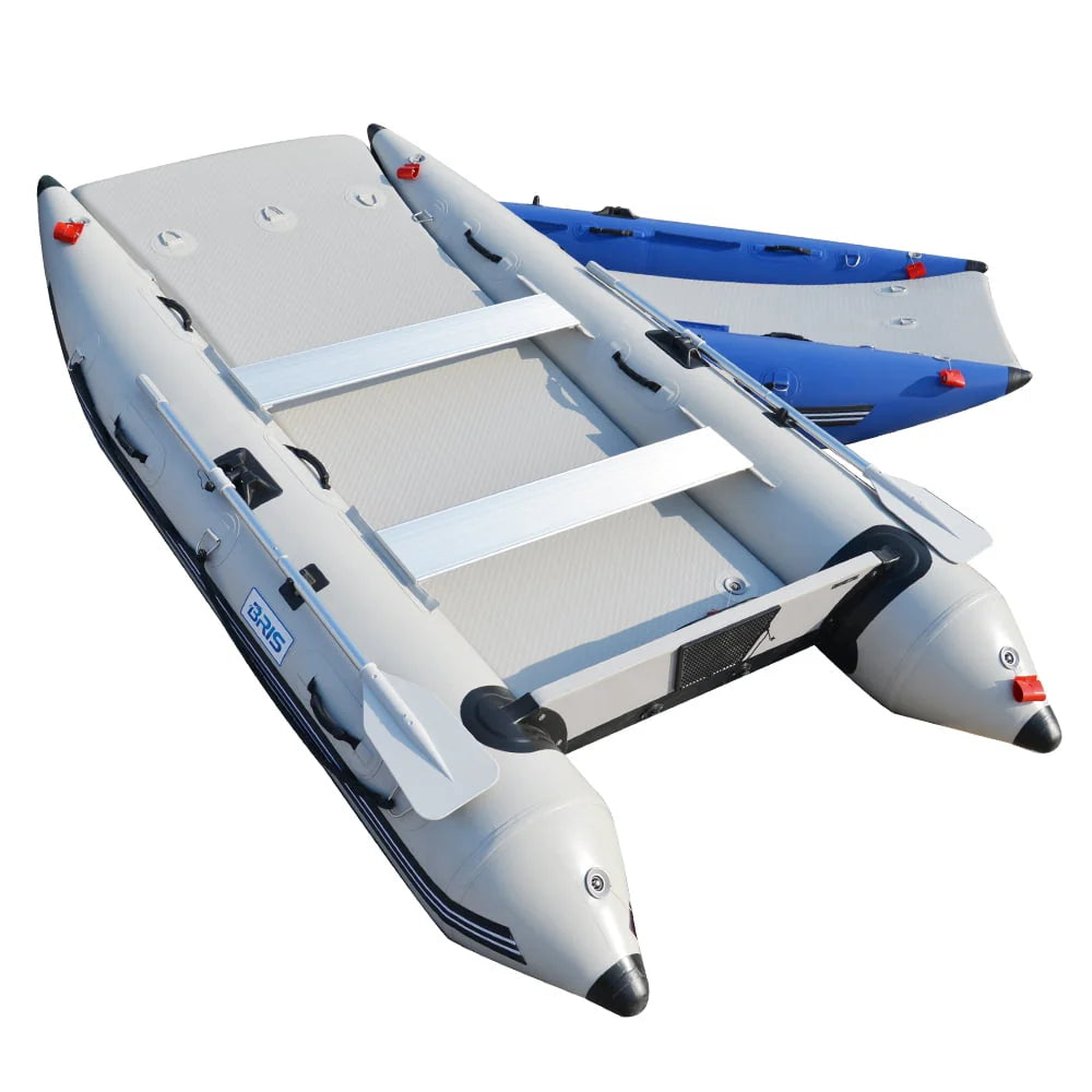 11Ft Inflatable Catamaran Boat Dinghy Gray K699890