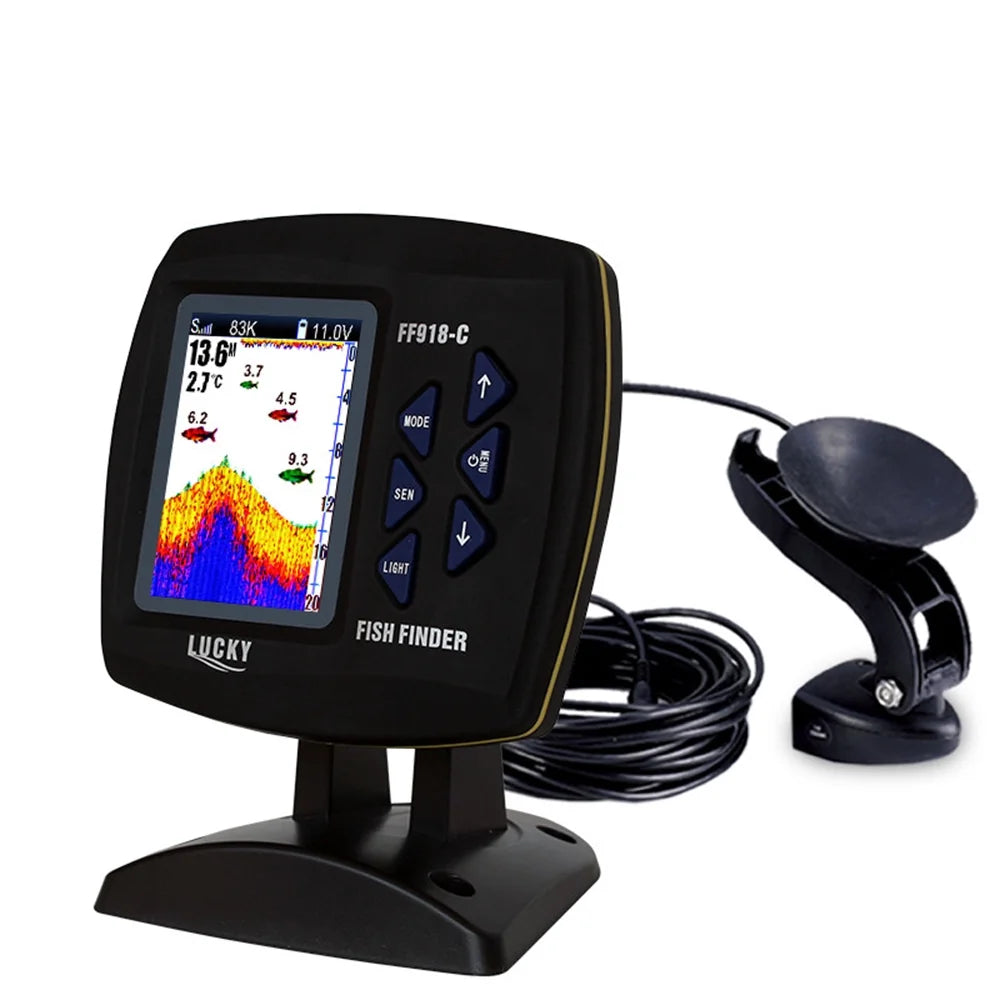 Color Screen Wired Fish Finder Dual Frequency 328ft/100m Water Depth X613