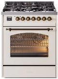 Antique White Dual Fuel Natural Gas Range K24226