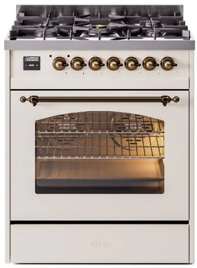 Antique White Dual Fuel Natural Gas Range K24226
