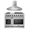 48 in. Propane Gas Range and Wall Mount Range Hood E408667