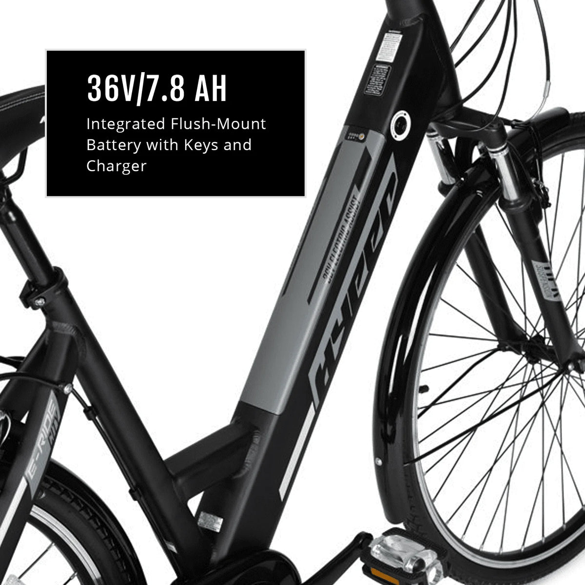36V 250W Blue Electric Commuter E-Bike L652