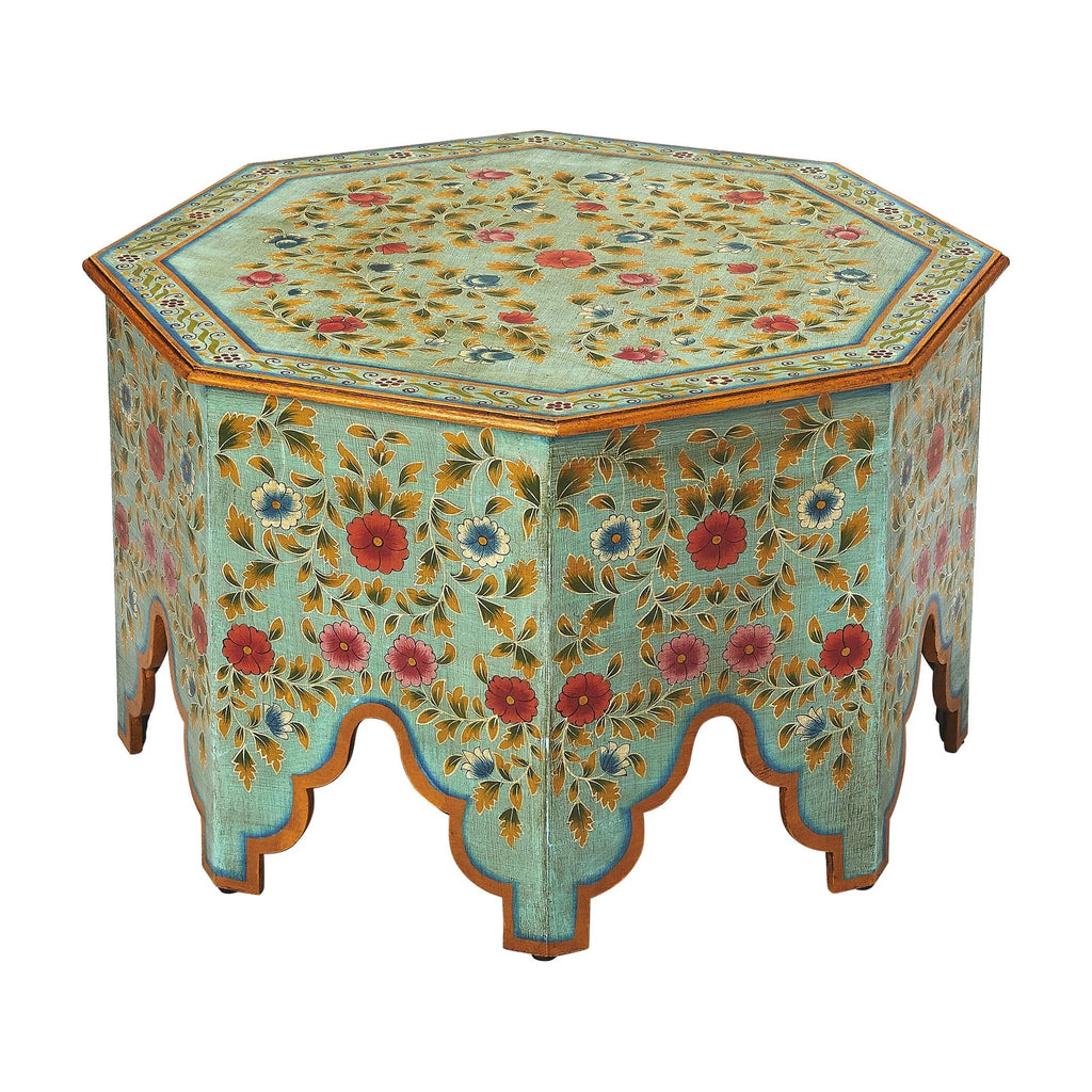 Hand Painted Coffee Table in Espresso K7365