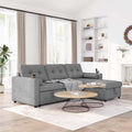 Gray L Shape Sofa Bed with Storage Chaise Q387