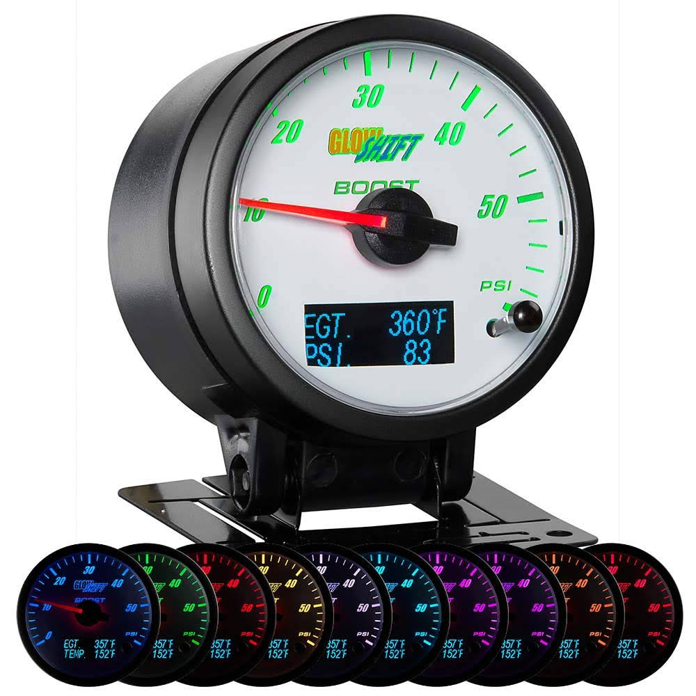 White Face Analog Boost Digital Pyrometer and Pressure Gauge K931870