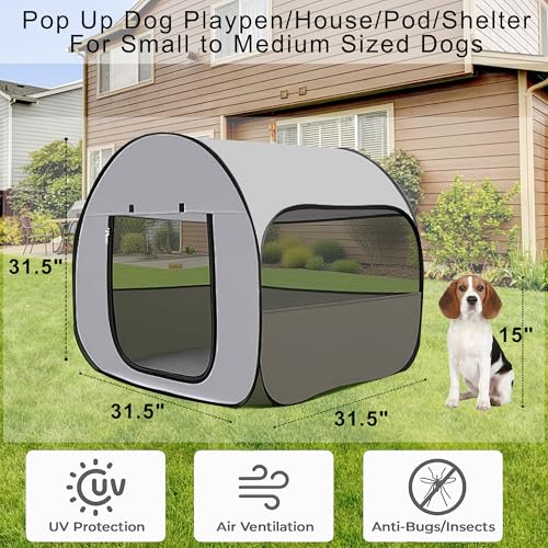Large Portable Pop-Up Dog Kennel with Carry Bag G806