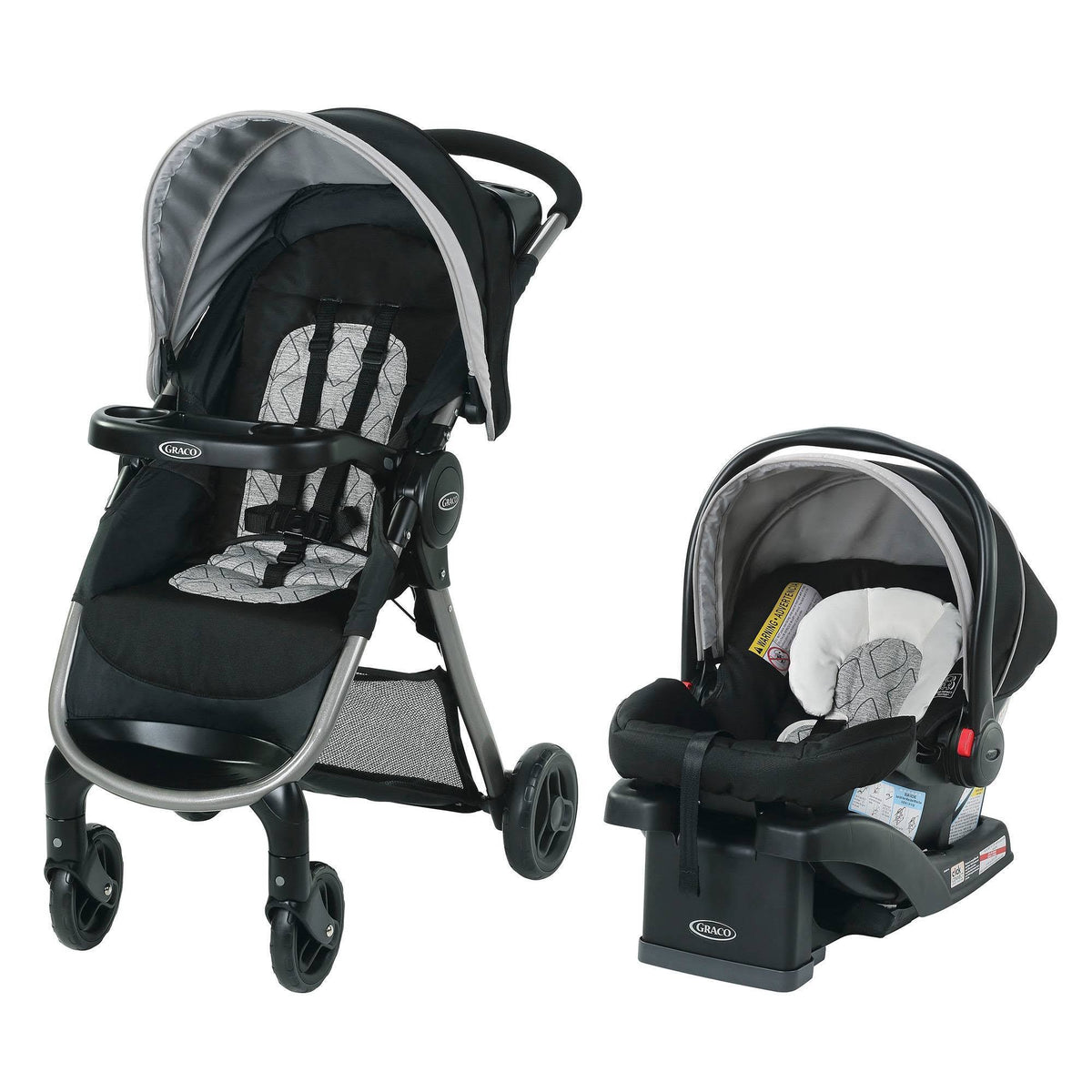 Graco FastAction Fold SE Travel System with SnugRide Infant Car Seat M6419