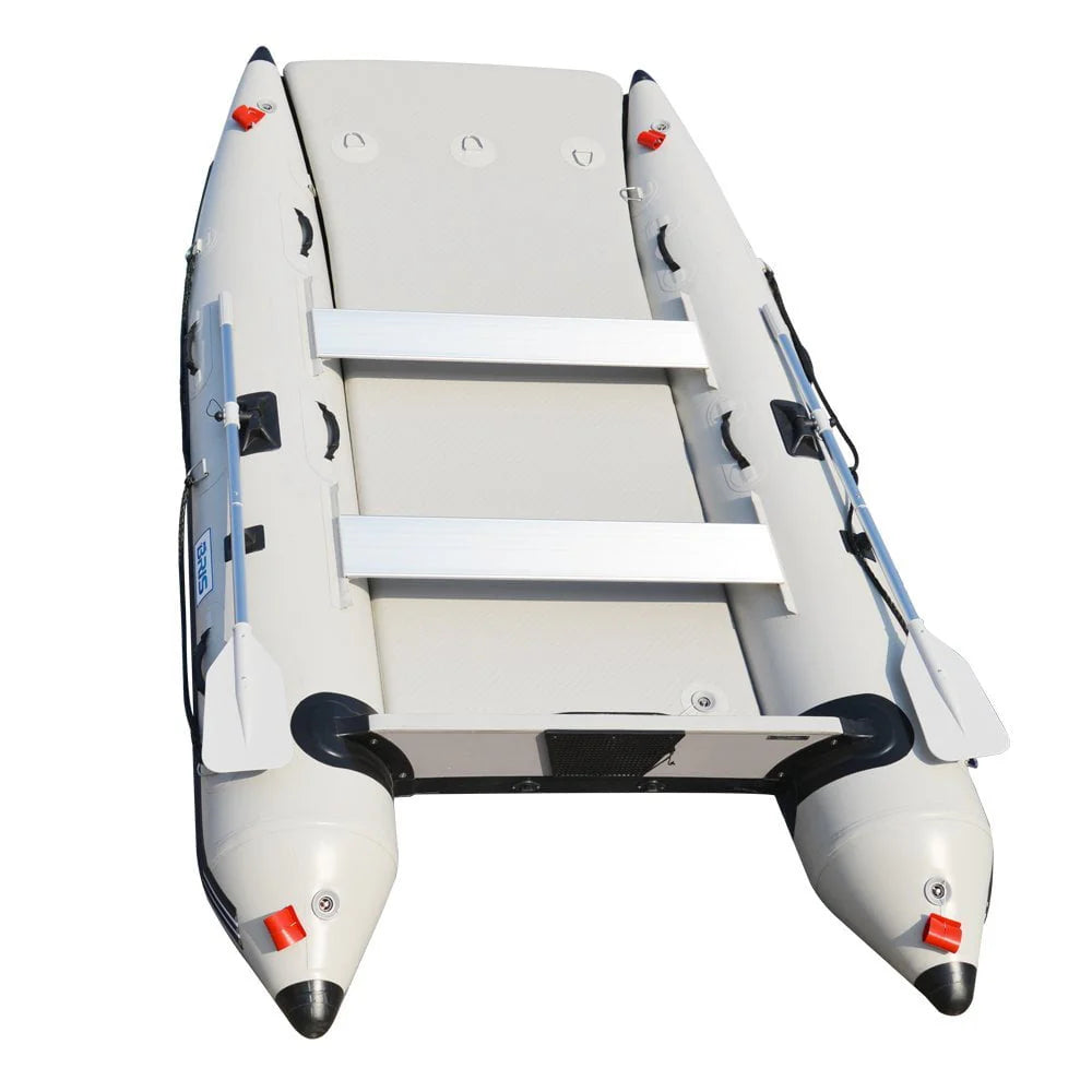 11Ft Inflatable Catamaran Boat Dinghy Gray K699890
