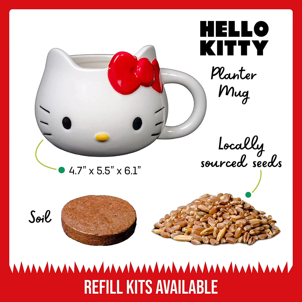 Organic Cat Grass Growing Kit with Seed Mix, Soil and Mug Planter X892