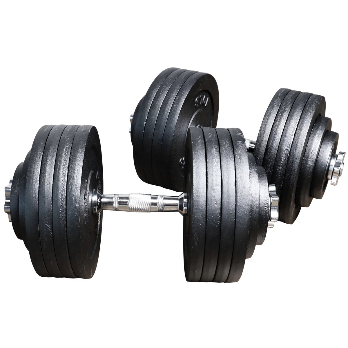 Adjustable Weight Dumbbells Set with Cast Iron Plates R68850
