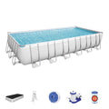 24 x 12-Foot Rectangular Above Ground Swimming Pool Set with Pump K8859
