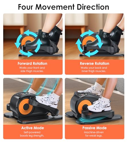 Portable Seated Pedal Exerciser with 12 Adjustable Speeds D801