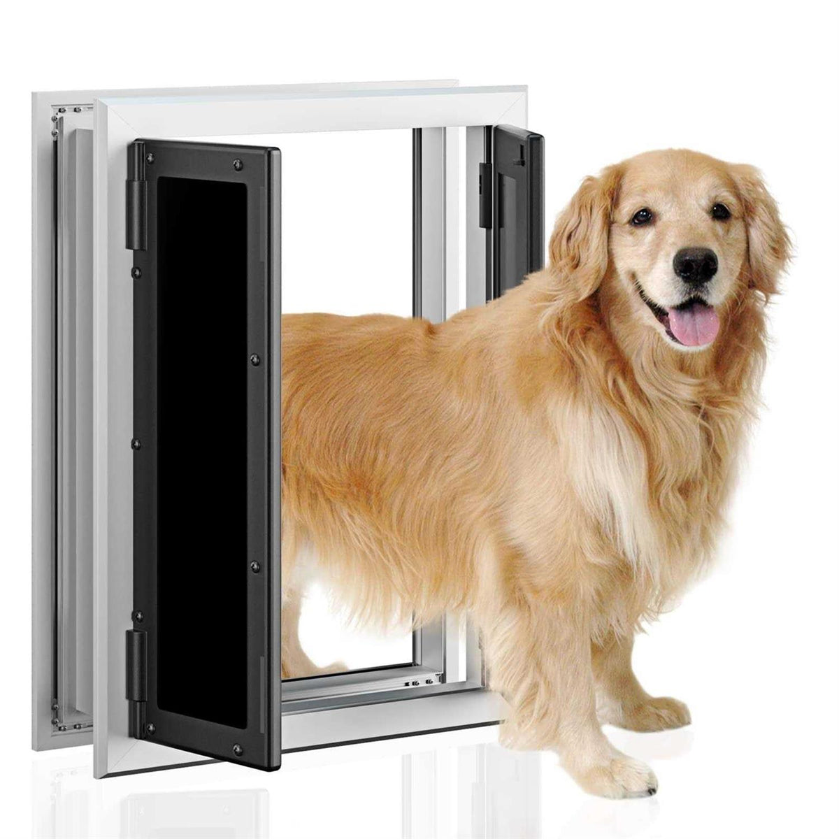 Aluminum Pet Door with Double Panels T428691
