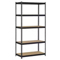 5-Tier Steel Garage Storage Shelving Unit in Black D699069