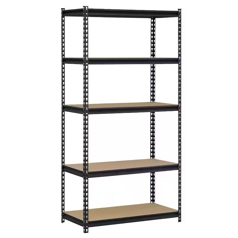 5-Tier Steel Garage Storage Shelving Unit in Black D699069