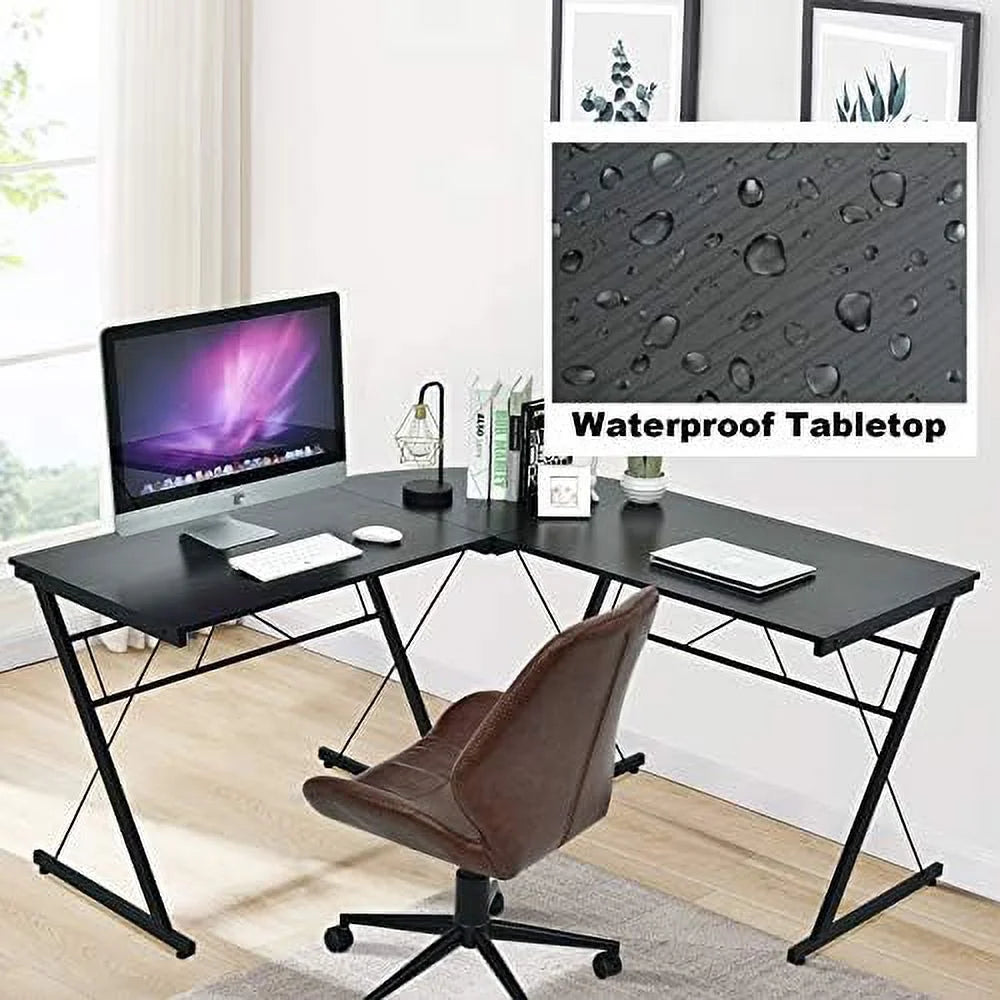 L-Shaped Corner Computer Desk with Round Corner G8654