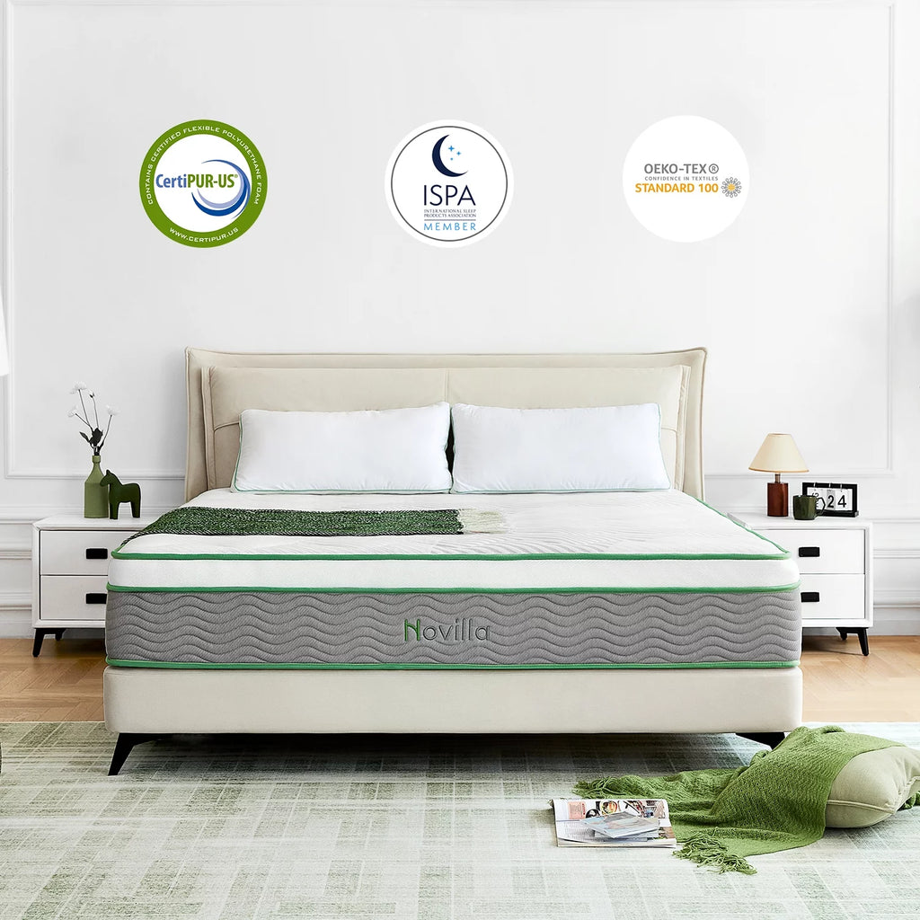 10" Pocket Spring Memory Foam Hybrid Mattress, Full Size D59435