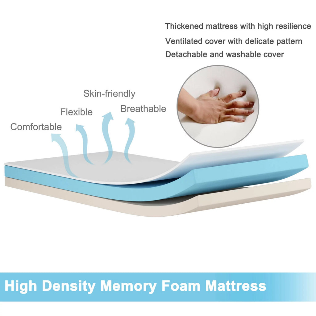 Folding Bed with Memory Foam Mattress W790149