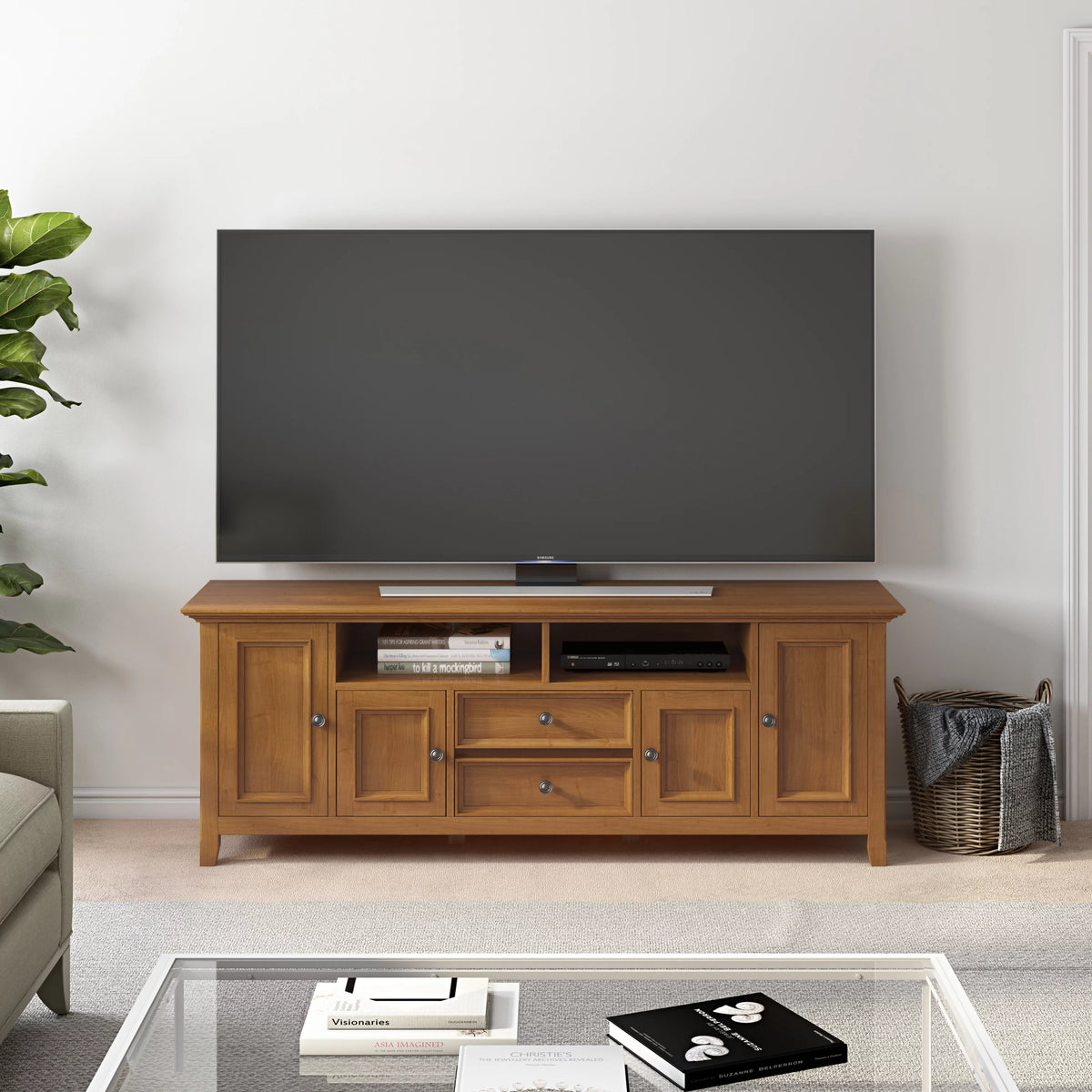 Light Golden Brown TV Media Stand R493665