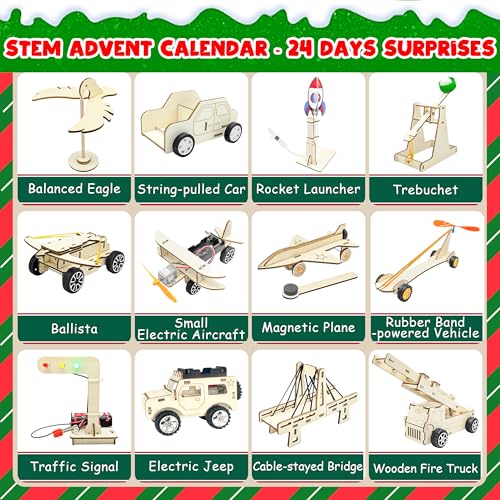 Wooden STEM Projects Kit Advent Calendar L5492