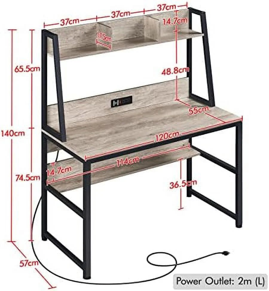 Industrial Home Office Desk with Chair Set W4820