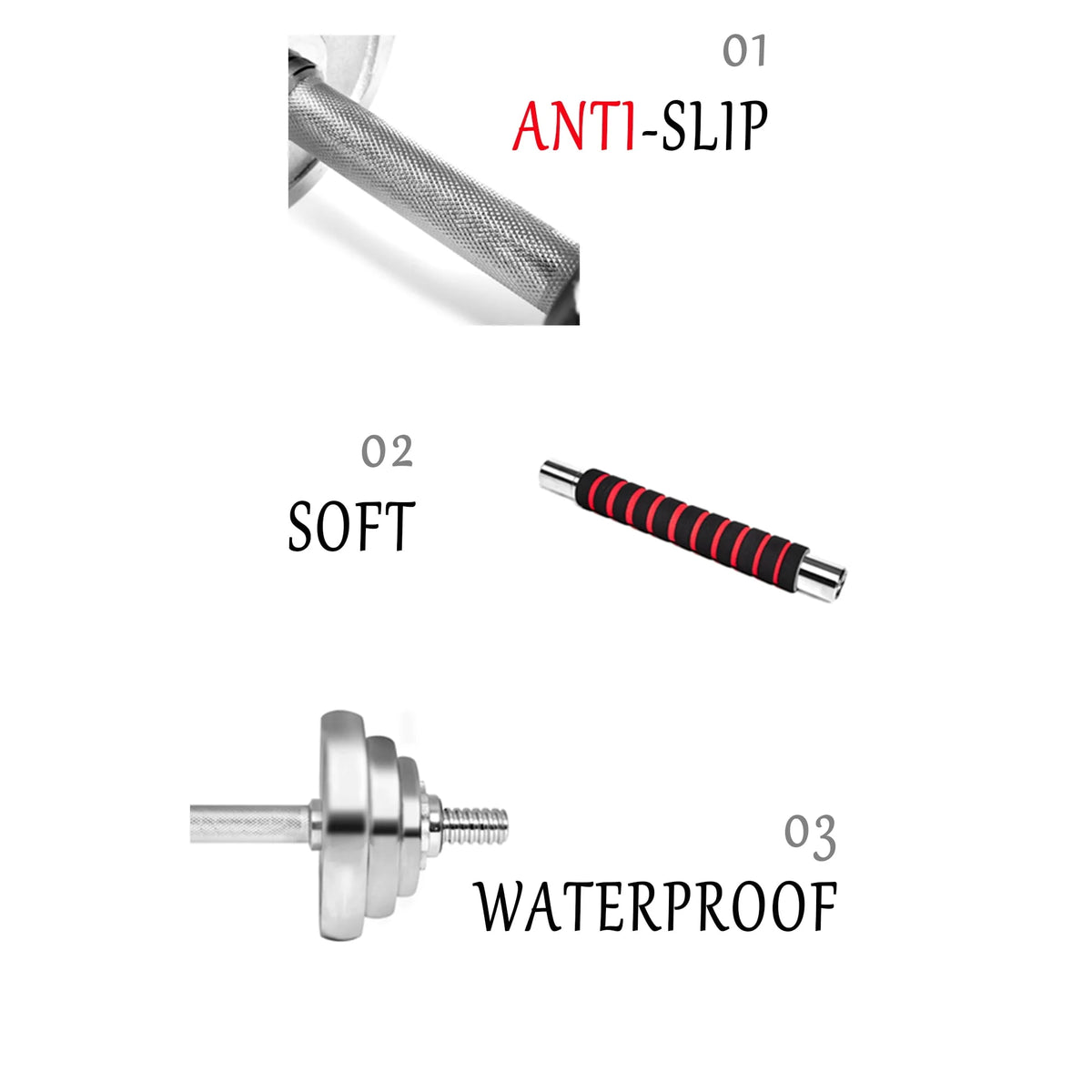 Electroplated Dumbbell Set 30KG S863
