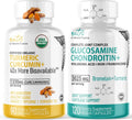 Organic Turmeric Supplement 1425mg Curcuminoids & Glucosamine Chondroitin Joint Supplement P3730