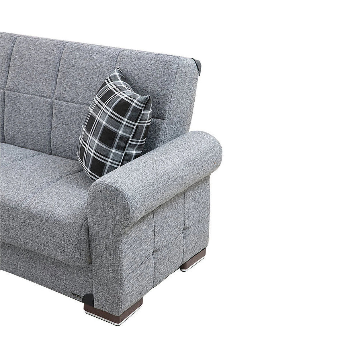 Gray Fabric Loveseat H4189