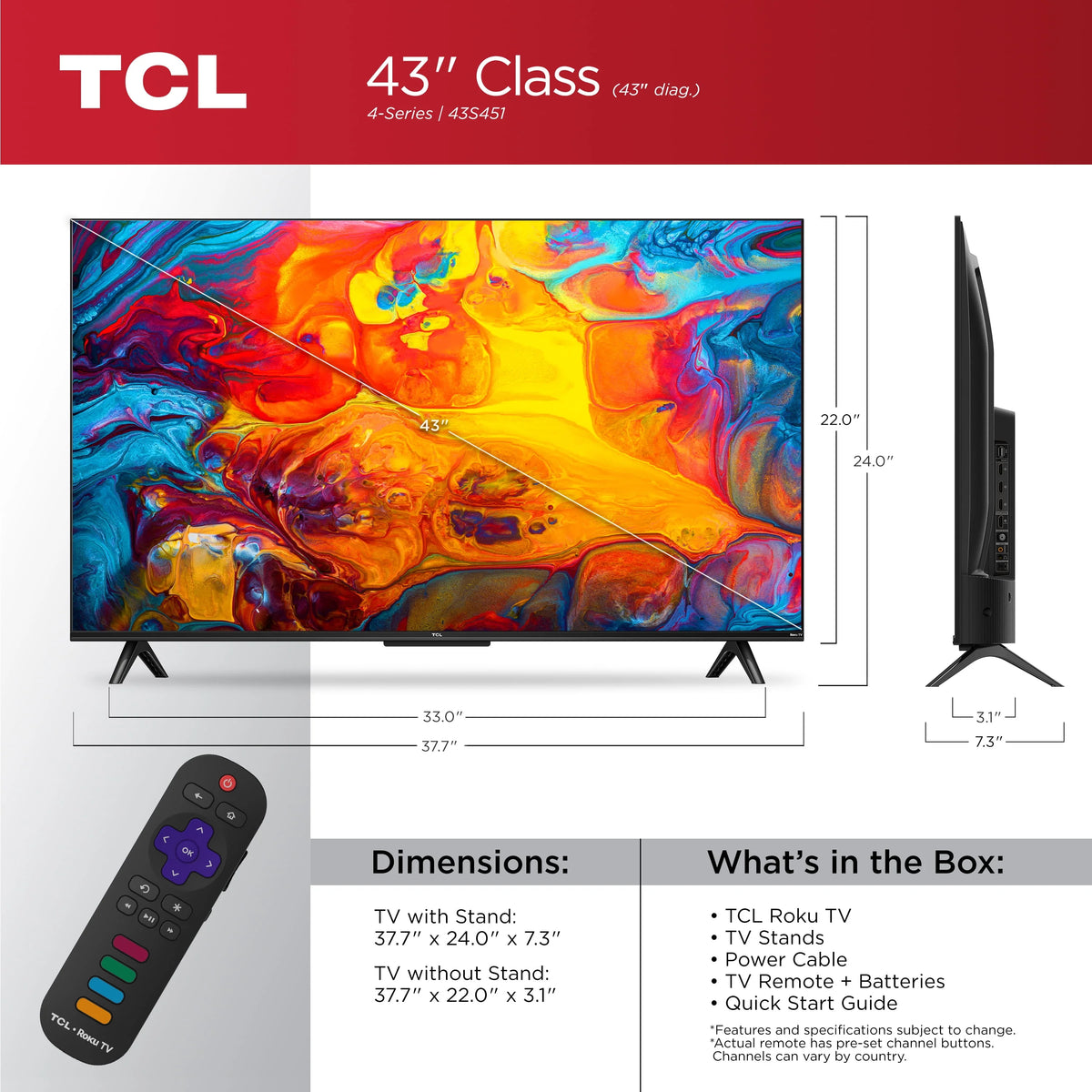 43 Class 4K UHD HDR Smart TV Q8260
