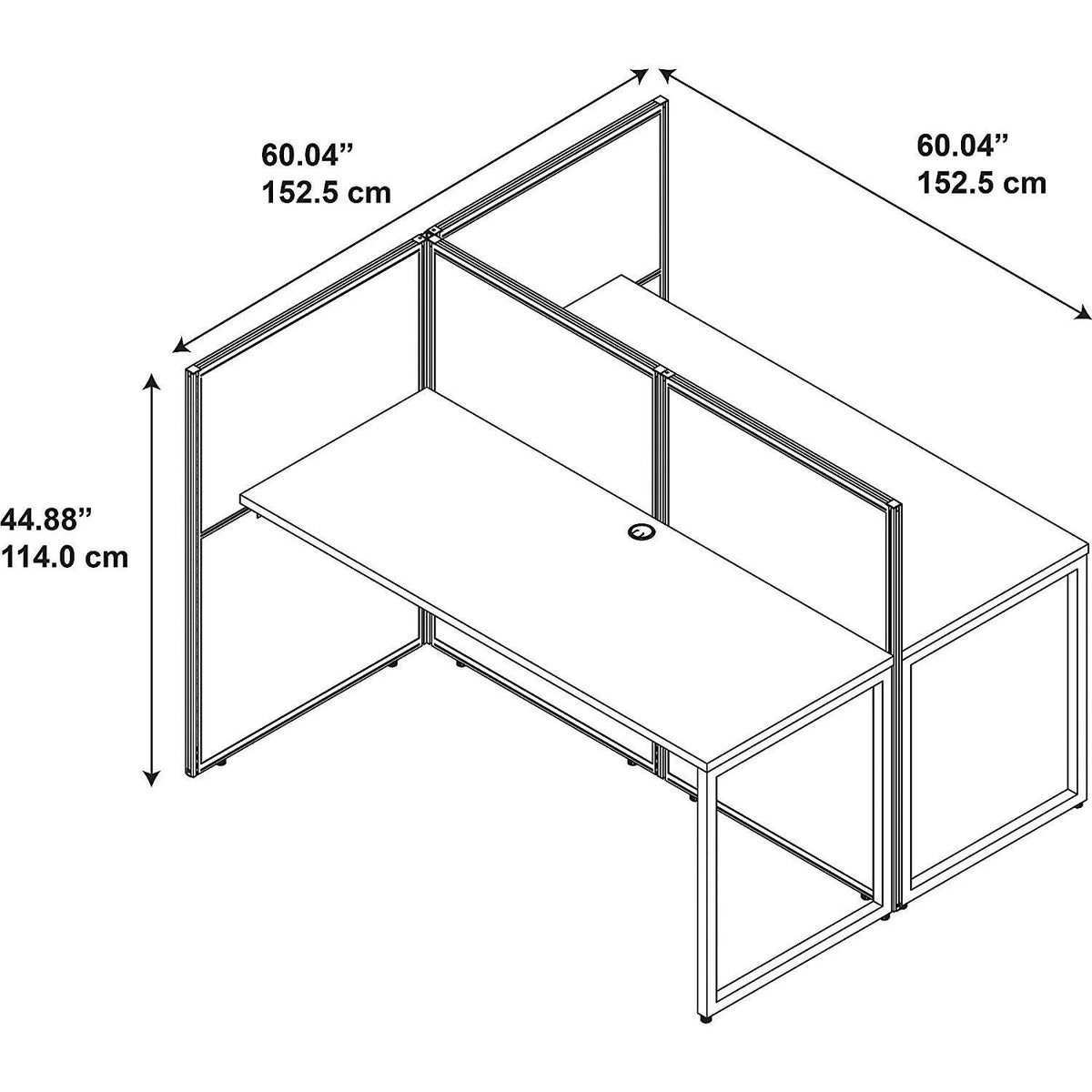 60W Two Person Straight Desk H81800