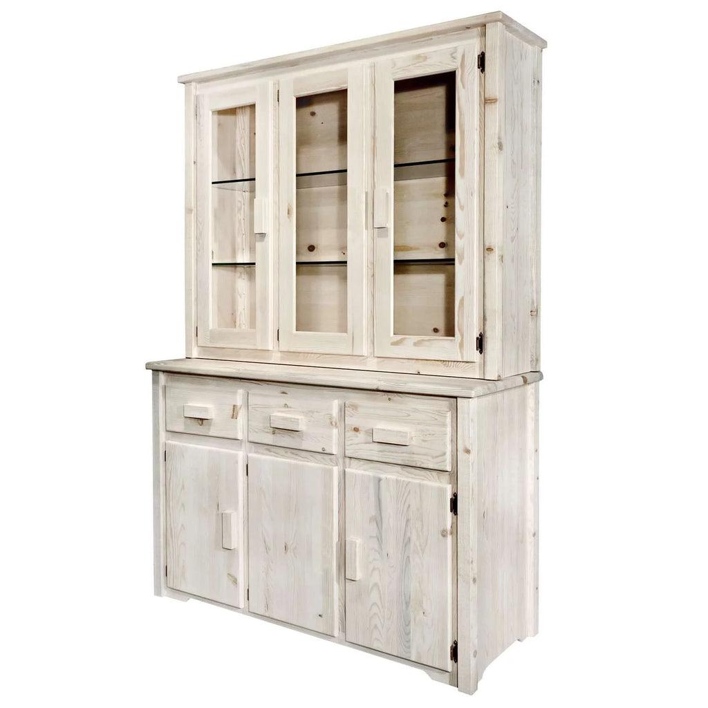 Natural Lacquered Wood China Hutch I622