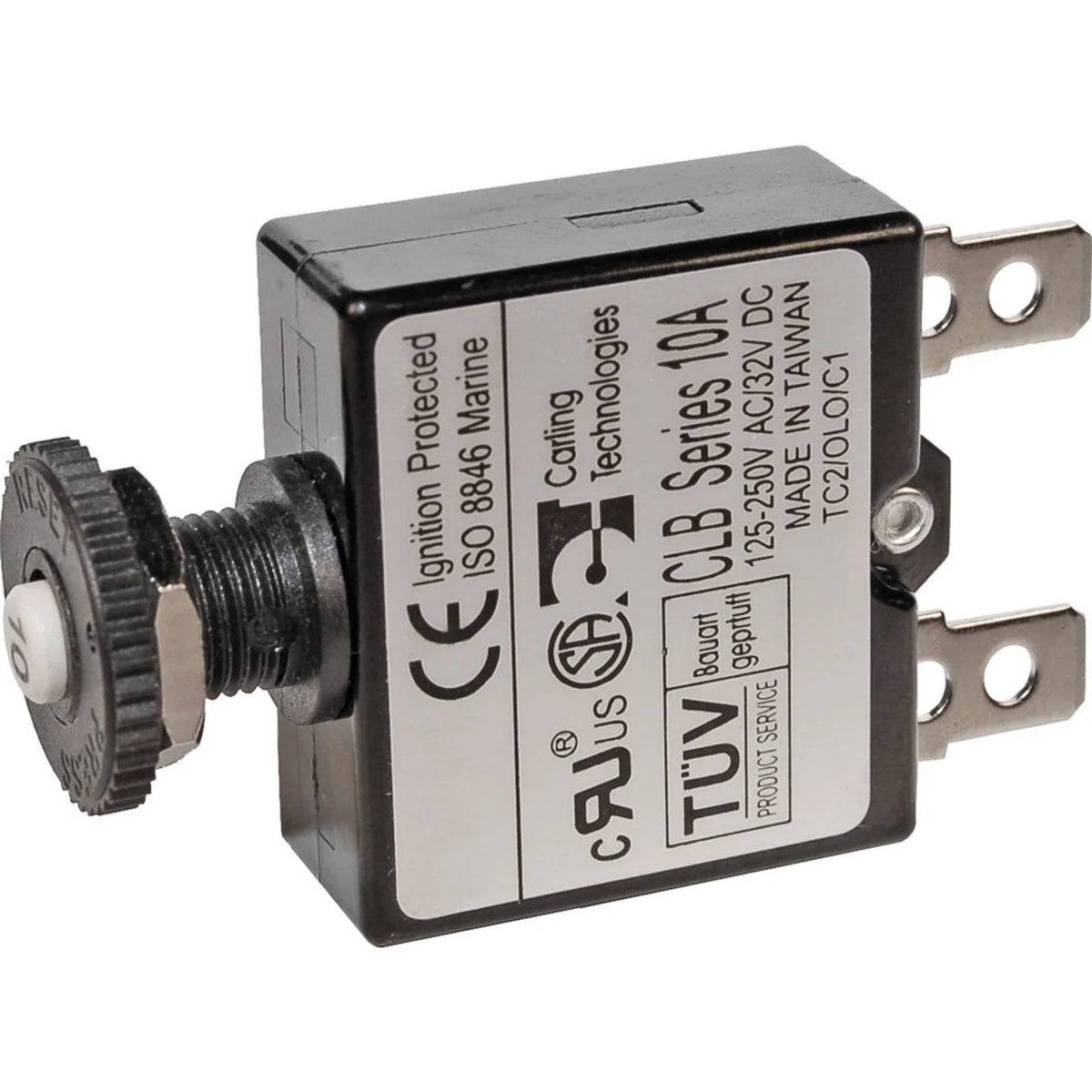 Push-to-reset Panel Mount DC 10a Breaker B560